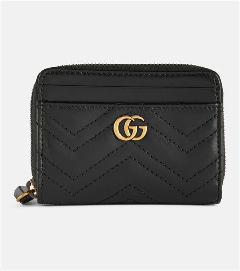 gucci gg marmont leather card case wallet|Gucci Marmont coin case.